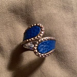 COPY - Blue adjustable pointer finger ring
